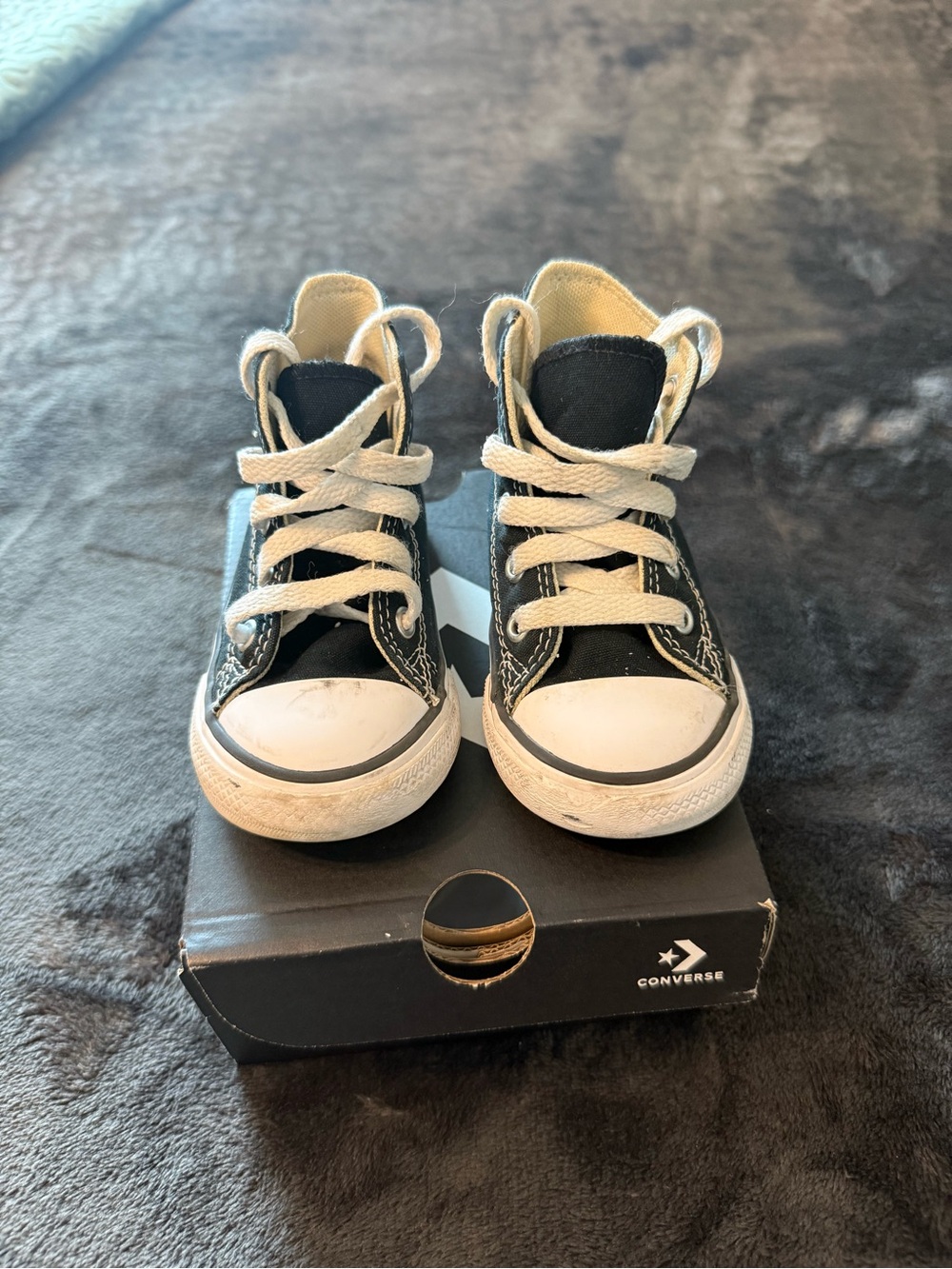 Converse Kids Black and White High-Top Sneakers